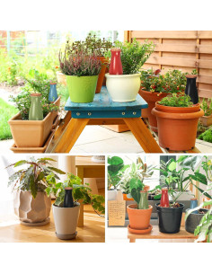 4 Estacas de Riego Automático Srapwati 350ml Arcilla Multicolor 2