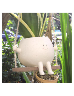Maceta Colgante UMESONG de Resina para Plantas - 11 cm