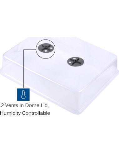 Kit de Germinación eZAKKA 37x30cm con 20 Macetas Blancas