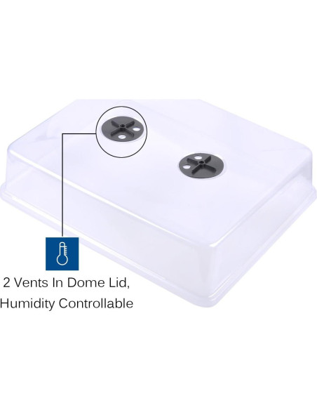 Kit de Germinación eZAKKA 37x30cm con 20 Macetas Blancas