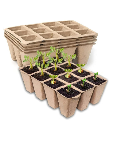 Bandejas Biodegradables para Plántulas YFANITI - 60 Celdas