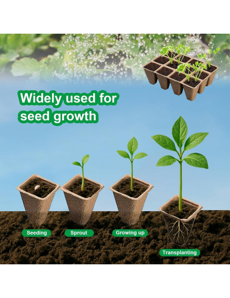 Bandejas Biodegradables para Plántulas YFANITI - 60 Celdas