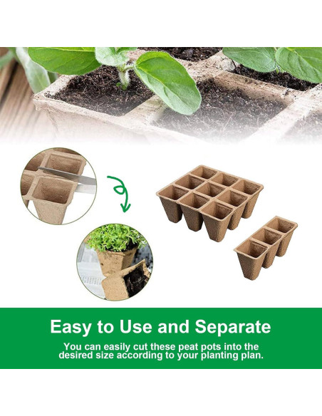 Bandejas Biodegradables para Plántulas YFANITI - 60 Celdas