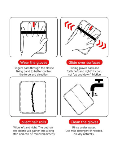 Guantes Quitapelos Electrostáticos ieeker - Reutilizables 1pc