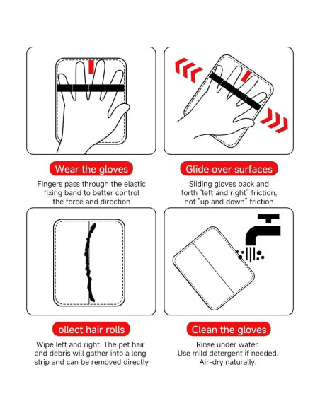 Guantes Quitapelos Electrostáticos ieeker - Reutilizables 1pc