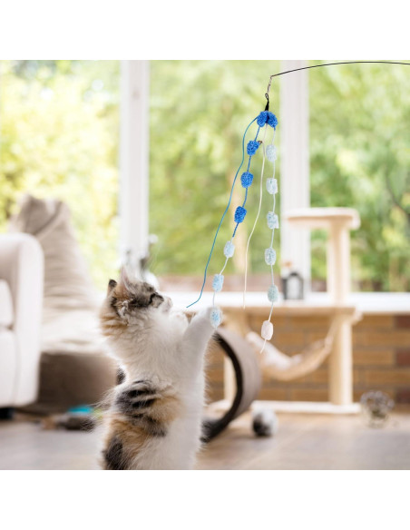 Juguete de Varita Interactiva para Gatos PATTEPOINT 8 Piezas