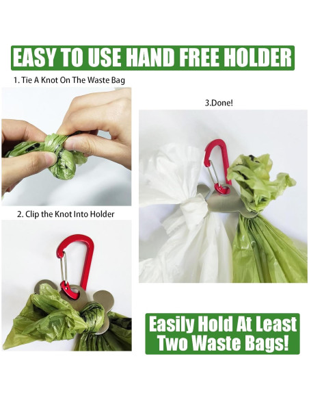 Soporte para Bolsas de Excremento de Perro Hilihali Rojo