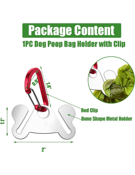 Soporte para Bolsas de Excremento de Perro Hilihali Rojo