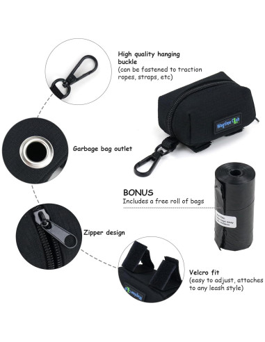 Soporte de Bolsa de Excremento para Perros Wagtime Club Negro