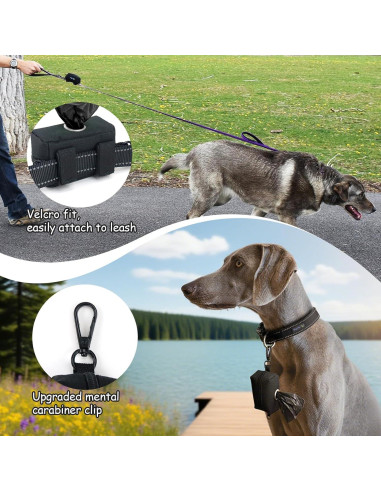 Soporte de Bolsa de Excremento para Perros Wagtime Club Negro