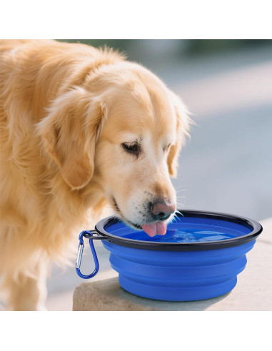 Paquete de 3 Cuencos Plegables para Perros HUVOQ 22oz