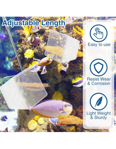 Juego de 4 Redes para Acuario WOJVVK - Nylon y Acero Inoxidable