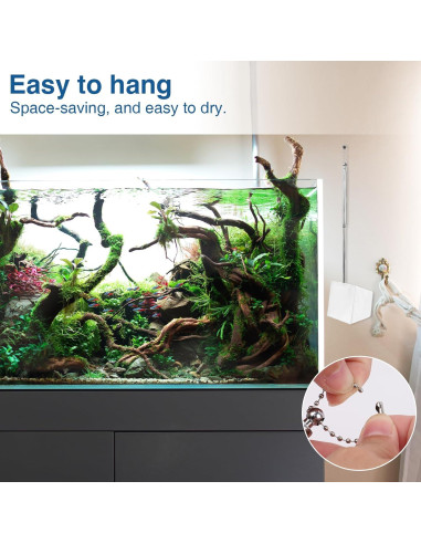 Juego de 4 Redes para Acuario WOJVVK - Nylon y Acero Inoxidable