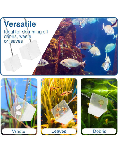 Juego de 4 Redes para Acuario WOJVVK - Nylon y Acero Inoxidable