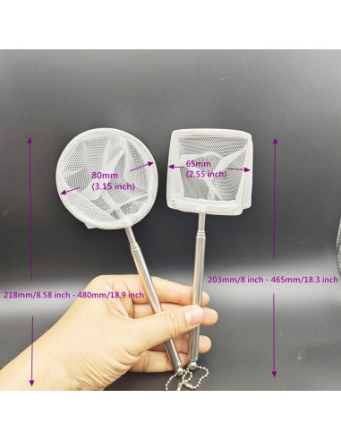 Paquete de 2 Redes Mini para Camarones OAIDVEUY - Acero Inoxidable