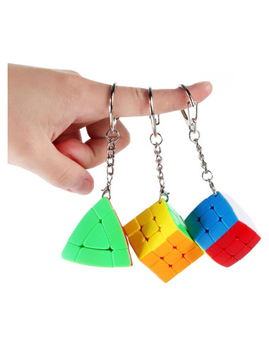 Conjunto de Cubos Mágicos de Llaveros Yealvin 3x3 Colorido