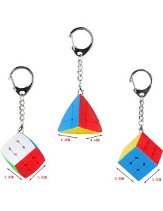 Conjunto de Cubos Mágicos de Llaveros Yealvin 3x3 Colorido 2