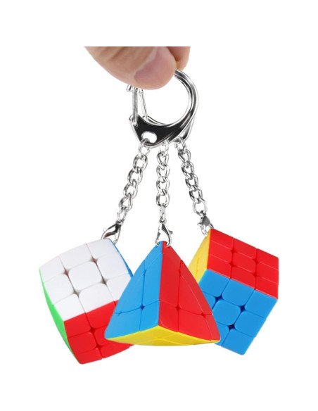 Conjunto de Cubos Mágicos de Llaveros Yealvin 3x3 Colorido