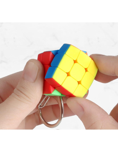 Conjunto de Cubos Mágicos de Llaveros Yealvin 3x3 Colorido