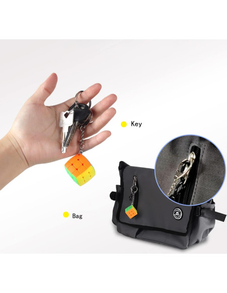 Conjunto de Cubos Mágicos de Llaveros Yealvin 3x3 Colorido