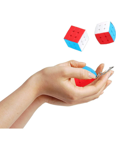 Conjunto de Cubos Mágicos de Llaveros Yealvin 3x3 Colorido