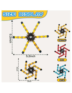 3 Piezas Juguetes Spinner Antiestrés Transformables Chilvil 2