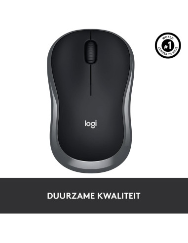 Ratón Inalámbrico Logitech M185 Gris y Negro 1000 DPI