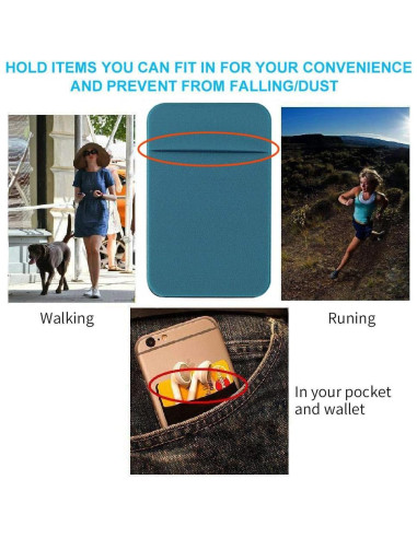 3 Pack Soporte de Tarjeta Adhesivo Fulgamo para Teléfono Móvil