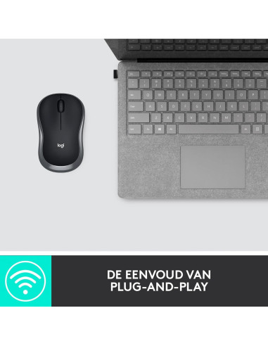 Ratón Inalámbrico Logitech M185 Gris y Negro 1000 DPI
