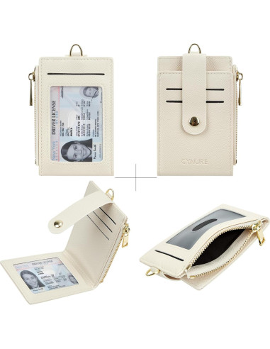 Billetera de cuero para mujeres Cynure con bloqueo RFID