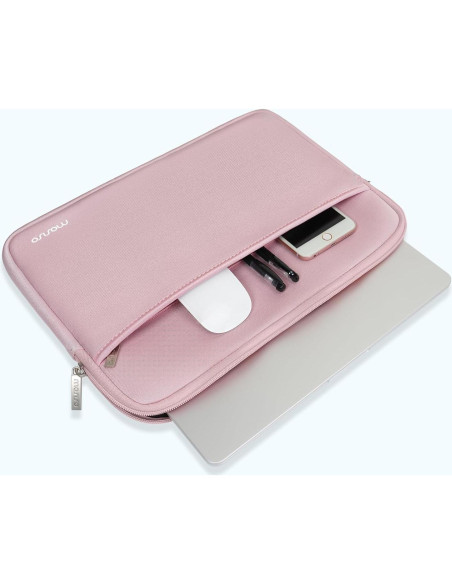 Funda para Laptop MOSISO Rosa 13.3" Neopreno con Bolsillo