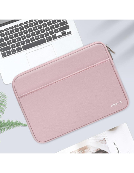 Funda para Laptop MOSISO Rosa 13.3" Neopreno con Bolsillo