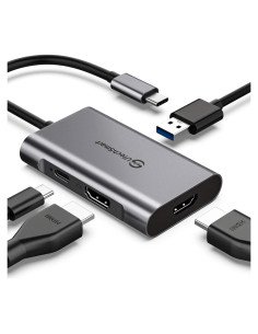 Adaptador UtechSmart HDMI a USB-C 4 en 1, 4K, 100W PD