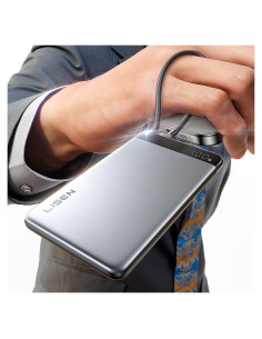 Batería Portátil LISEN 10,000mAh 22.5W Ultra Delgado 1.27cm