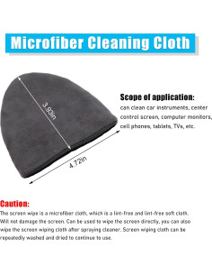 Limpiador de Pantallas de Auto Ohleats 2PCS Microfibra 2