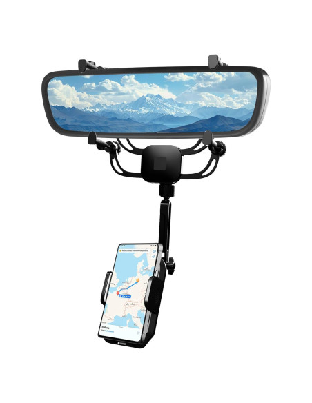 Soporte para Teléfono Uonser en Espejo Retrovisor - Metal, 360