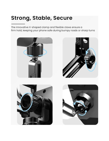 Soporte para Teléfono Uonser en Espejo Retrovisor - Metal, 360