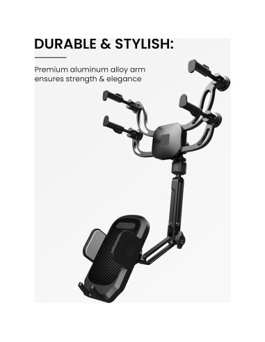 Soporte para Teléfono Uonser en Espejo Retrovisor - Metal, 360
