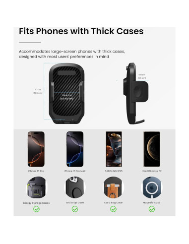 Soporte para Teléfono Uonser en Espejo Retrovisor - Metal, 360