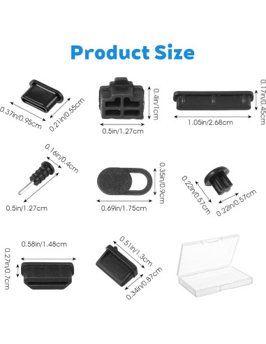 40 Tapas de Polvo USB Silicona Gjinxi para Puertos Diversos