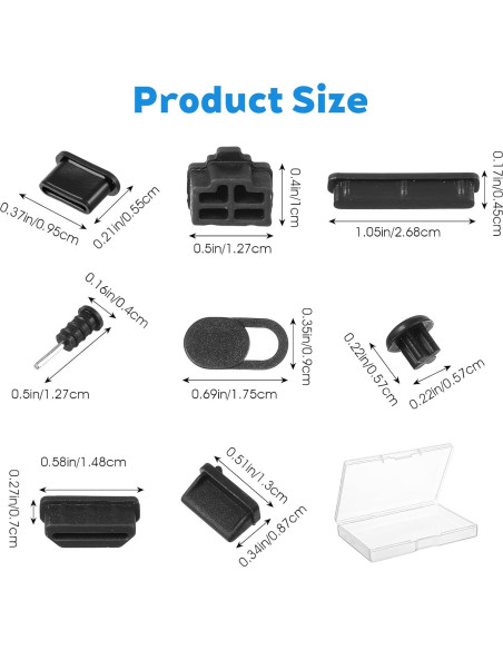 40 Tapas de Polvo USB Silicona Gjinxi para Puertos Diversos