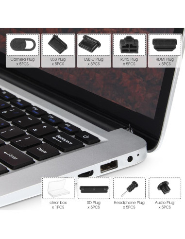 40 Tapas de Polvo USB Silicona Gjinxi para Puertos Diversos