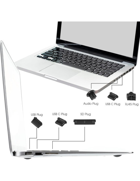 40 Tapas de Polvo USB Silicona Gjinxi para Puertos Diversos