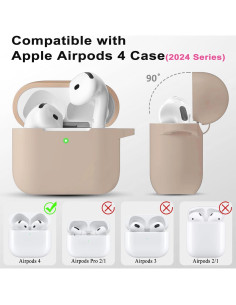 Funda de Silicona VOTILE para AirPods 4ta Generación 2024 - Té con Leche 2