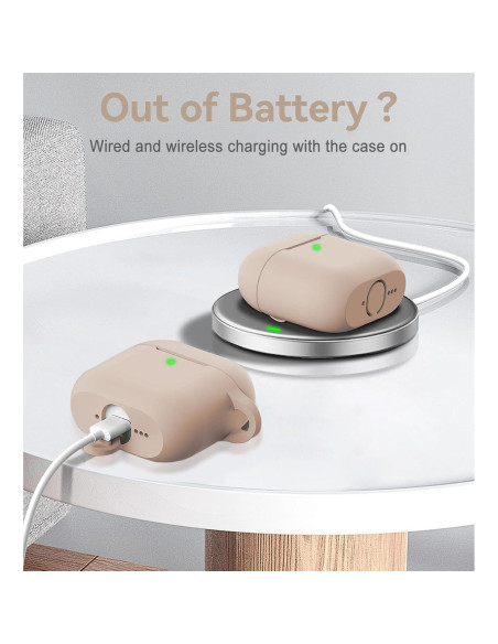 Funda de Silicona VOTILE para AirPods 4ta Generación 2024 - Té con Leche