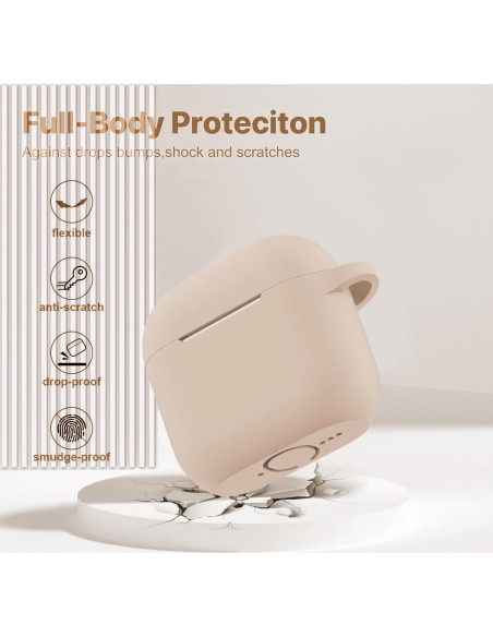 Funda de Silicona VOTILE para AirPods 4ta Generación 2024 - Té con Leche