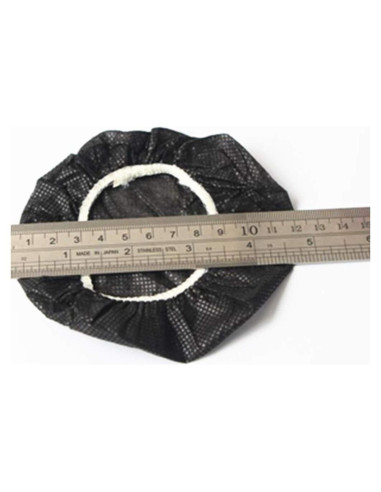 Paquete de 100 fundas elásticas negras para auriculares 11 cm