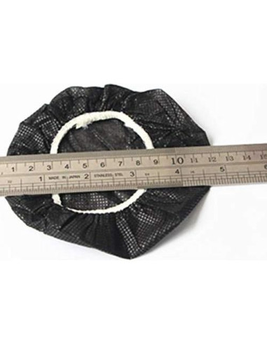 Paquete de 100 fundas elásticas negras para auriculares 11 cm