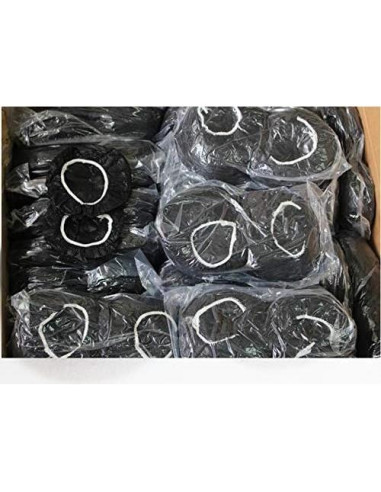 Paquete de 100 fundas elásticas negras para auriculares 11 cm