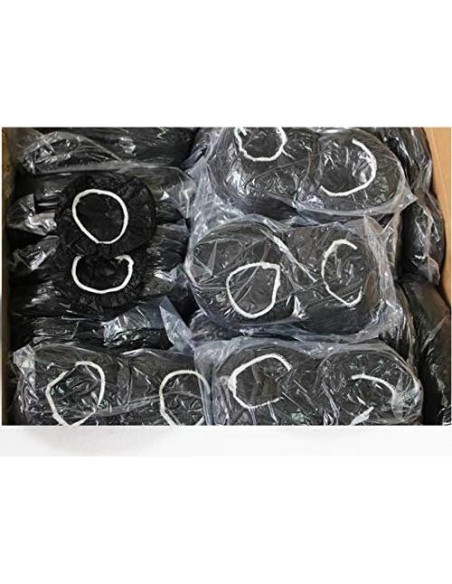 Paquete de 100 fundas elásticas negras para auriculares 11 cm